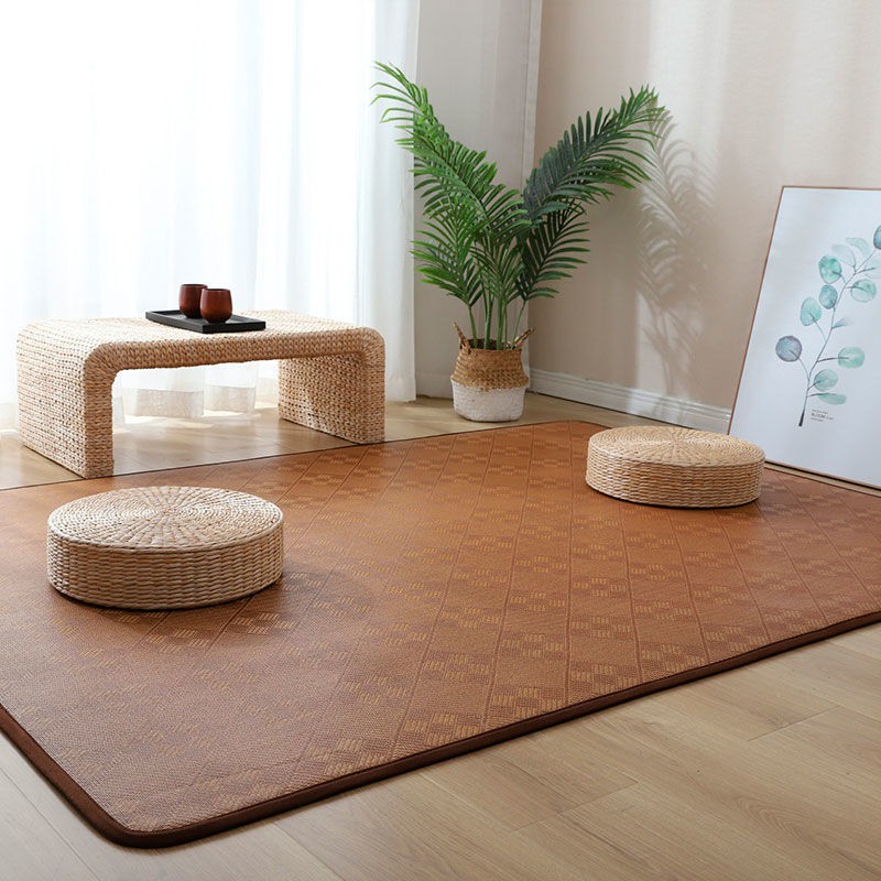 Thảm mây phong cách nhật bản phòng khách ngủ ban công chiếu tatami mùa hè trải giường chăn bò <