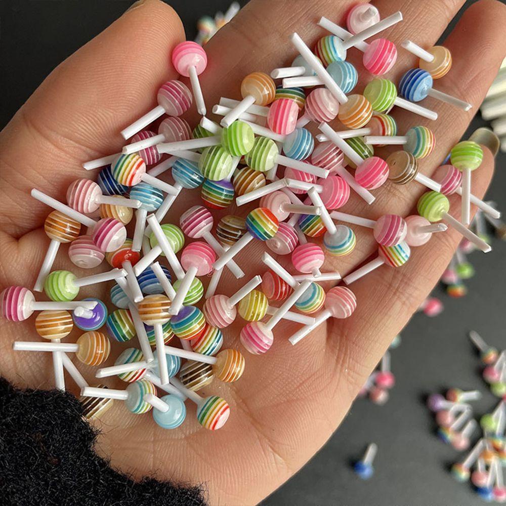 Phụ Kiện Trang Trí Móng Tay Hình Kẹo Mút Dễ Thương