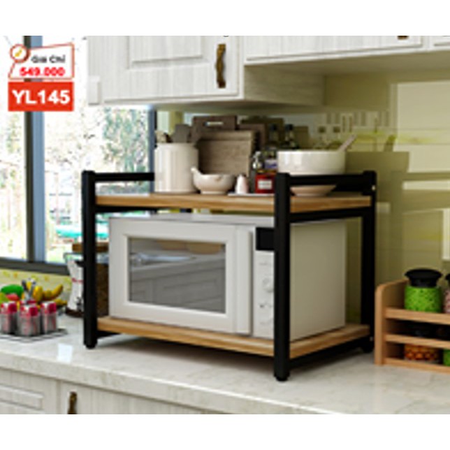 Kệ lò vi sóng, lò nướng Khung sắt, Gỗ MDF  YL145 - 60x37x35 cm | BigBuy360 - bigbuy360.vn