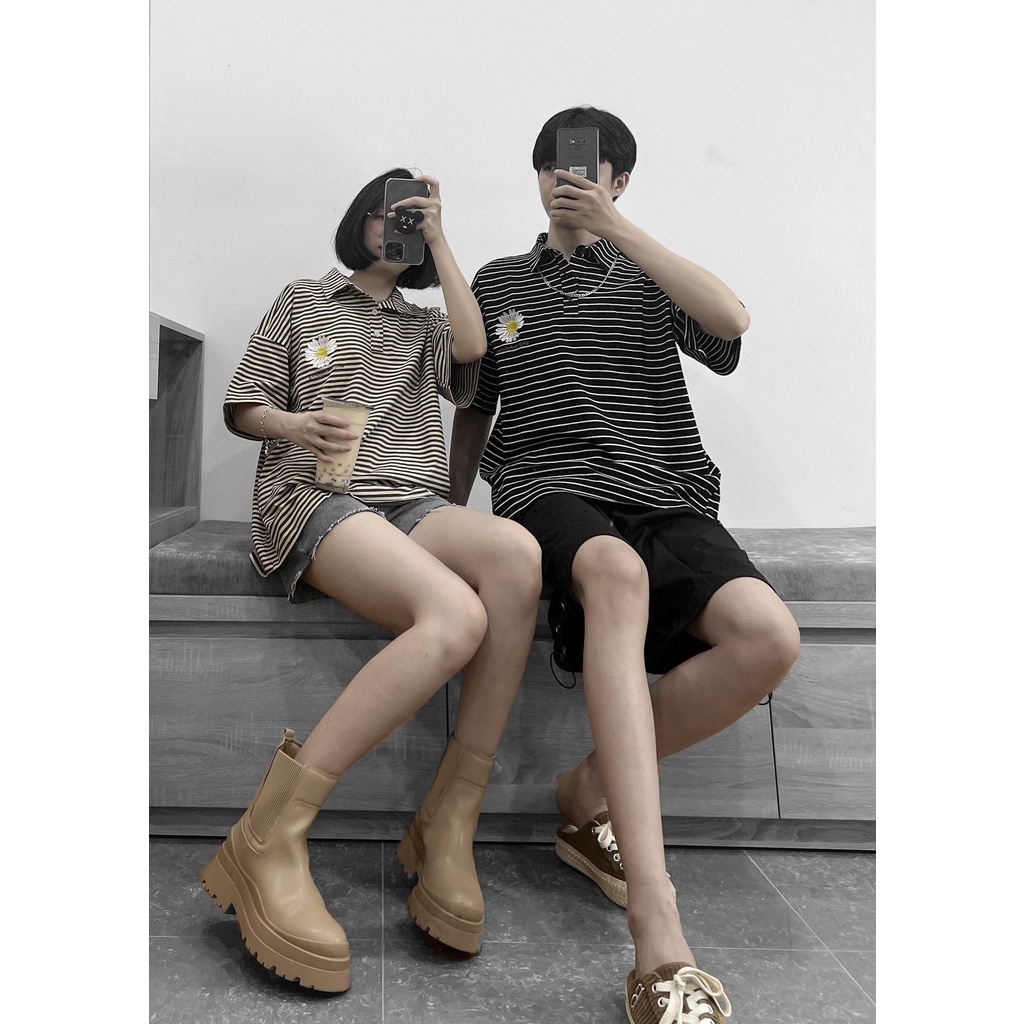 Áo thun polo tay lỡ MEANSTORE phông Unisex nam nữ tee oversize form rộng pull Ulzzang Hàn Quốc vải mềm - PEACE
