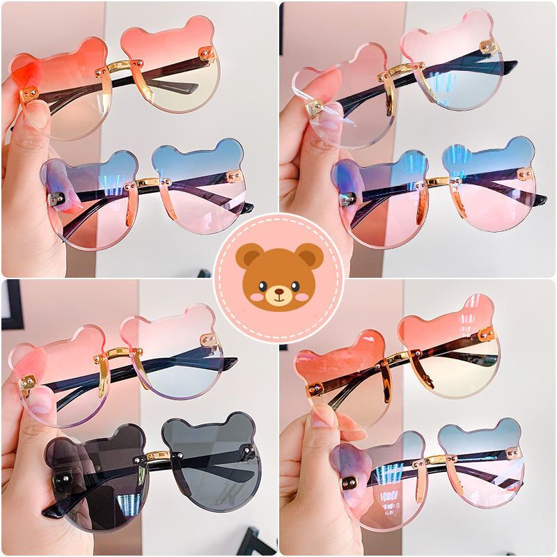Kính mát chống tia UV hình chú gấu đáng yêu cho bé