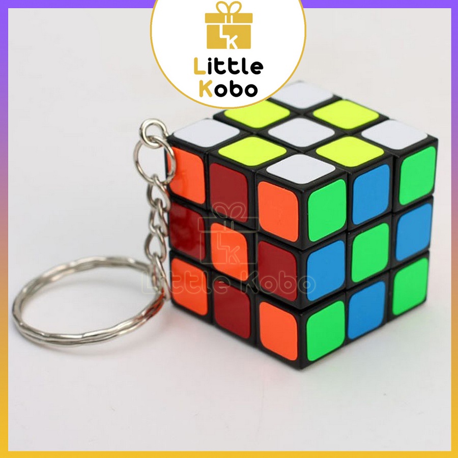 Móc Khóa Rubik 3x3 Xoay Được Khối Lập Phương Rubik 3 Tầng Keychain