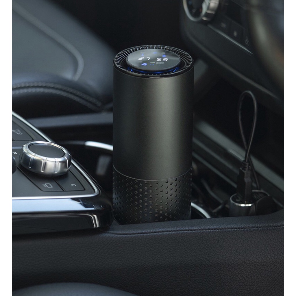 Máy Lọc Không Khí, Khử Mùi ôtô,Tạo ion âm HEPA Chíp Led Philips, Cảm biến Thông Minh . Bh 12 tháng