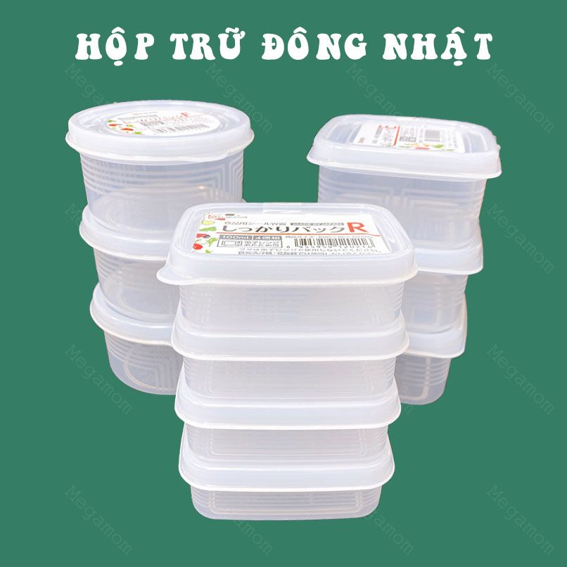 Set hộp trữ đông Nhật Bản dung tích 100ml, 180ml, 200ml