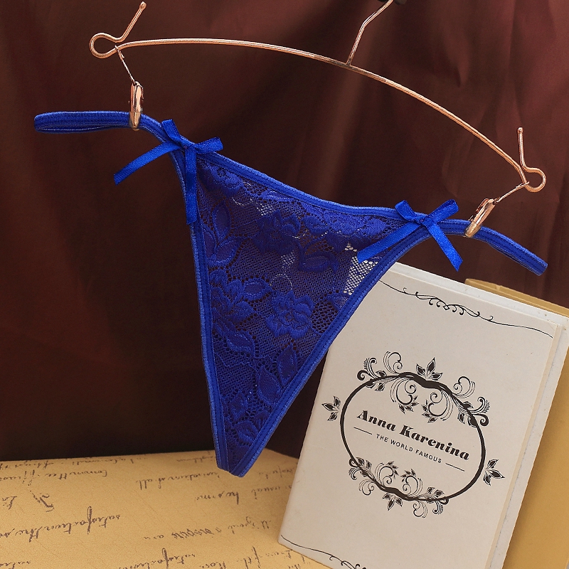 Quần lót ren lưng thấp với vòng kim loại chất lượng cao quyến rũ cho nữ 6809