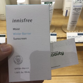 Kem Chống Nắng Dưỡng Ẩm Innisfree Moist UV Protection Cream Winter Barrier SPF50+ PA++++ (35ml)
