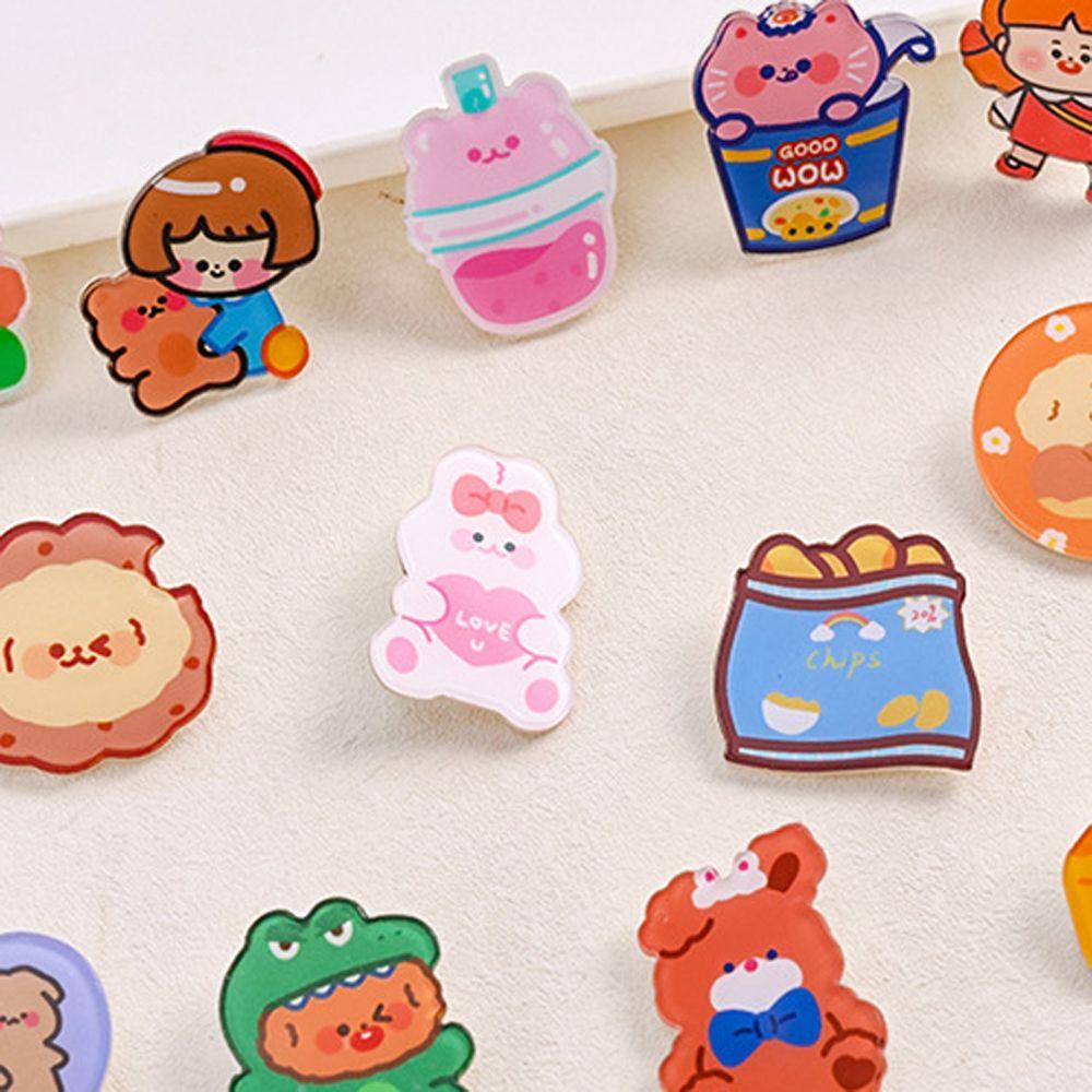 Ghim Cài Áo Bằng Acrylic Hình Hoạt Hình Đáng Yêu Thời Trang