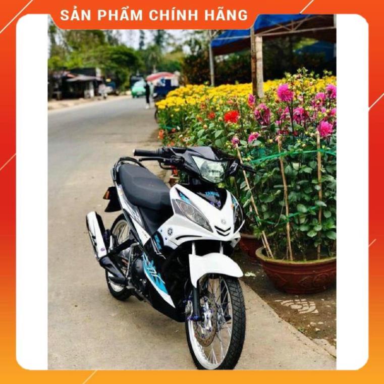 Tem exciter 2010 trắng xanh đen cao cấp - không bay màu