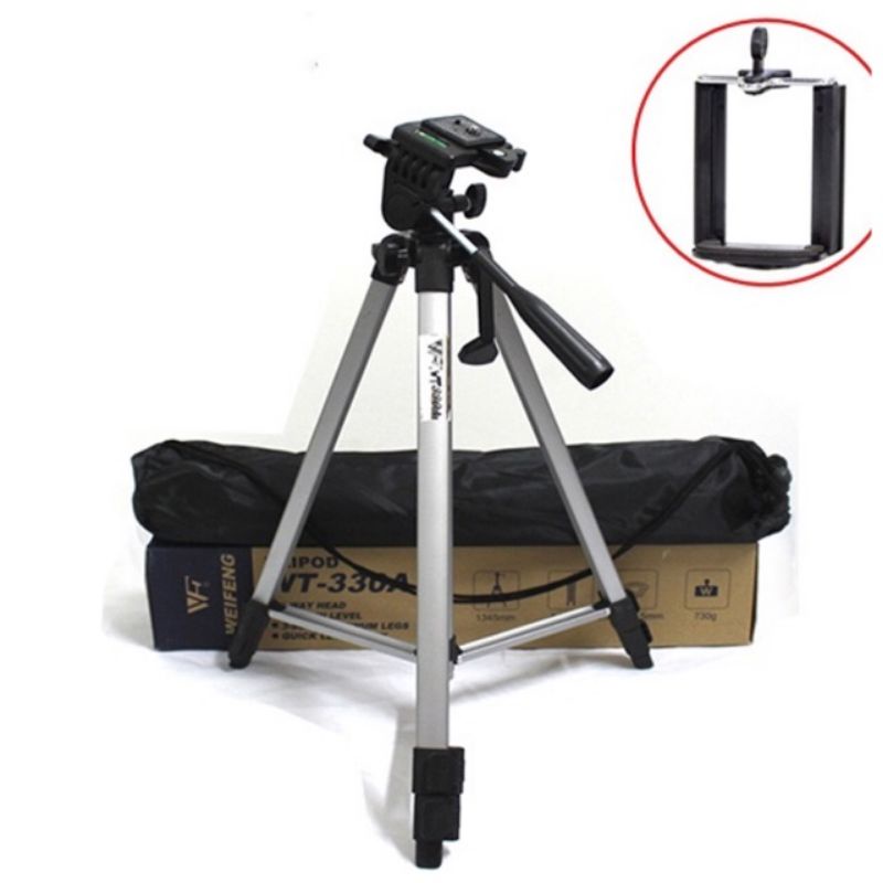 ❇️COMBO GẬY CHÂN MÁY TRIPOD WT 330A CAO 105CM CHUYÊN DỤNG CHO MÁY ẢNH MÁY ĐIỆN THOẠI LIVE STREAM