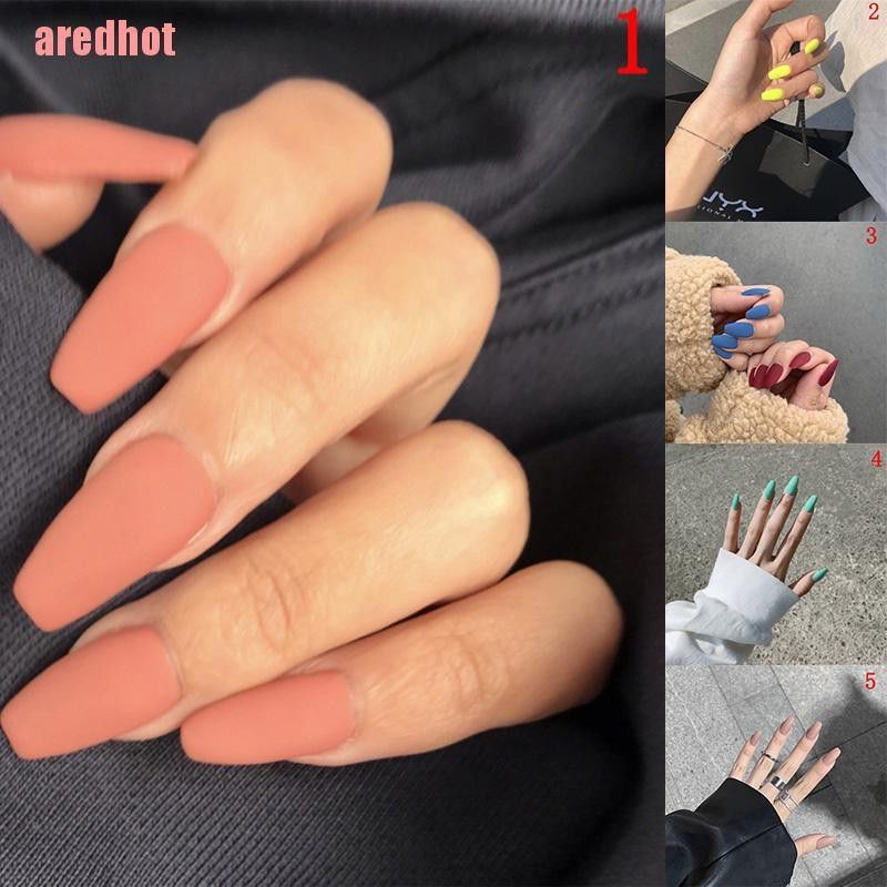 Set 24 Móng Tay Giả Nhám Hình Thang