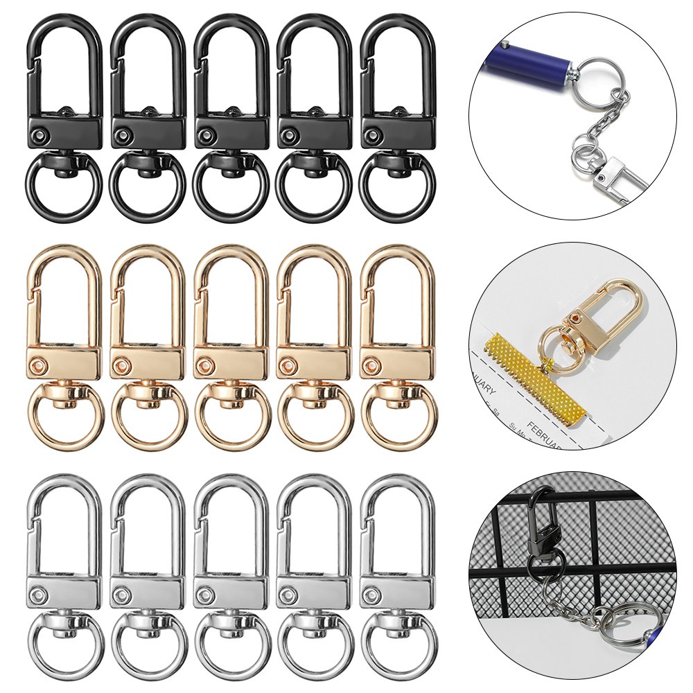 Set 1/5 móc cài bằng kim loại cho đồ trang sức/túi xách/móc khóa nhiều màu sắc tùy chọn DIY