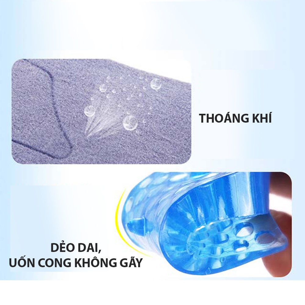 Bộ lót giày độn đế tăng 3.5cm chiều cao loại 2 lớp cấu trúc tổ ong bề mặt ép vải cotton êm chân - PK43