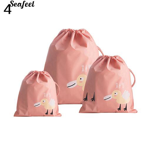 Túi Dây Rút Đựng Đồ Giặt / Đồ Chơi / Giày Dép In Hình Động Vật Hoạt Hình