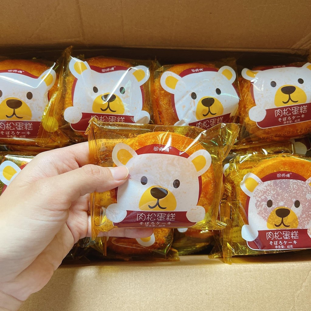 Bánh Ruốc Gấu Chà Bông 1 Thùng 1,3kg