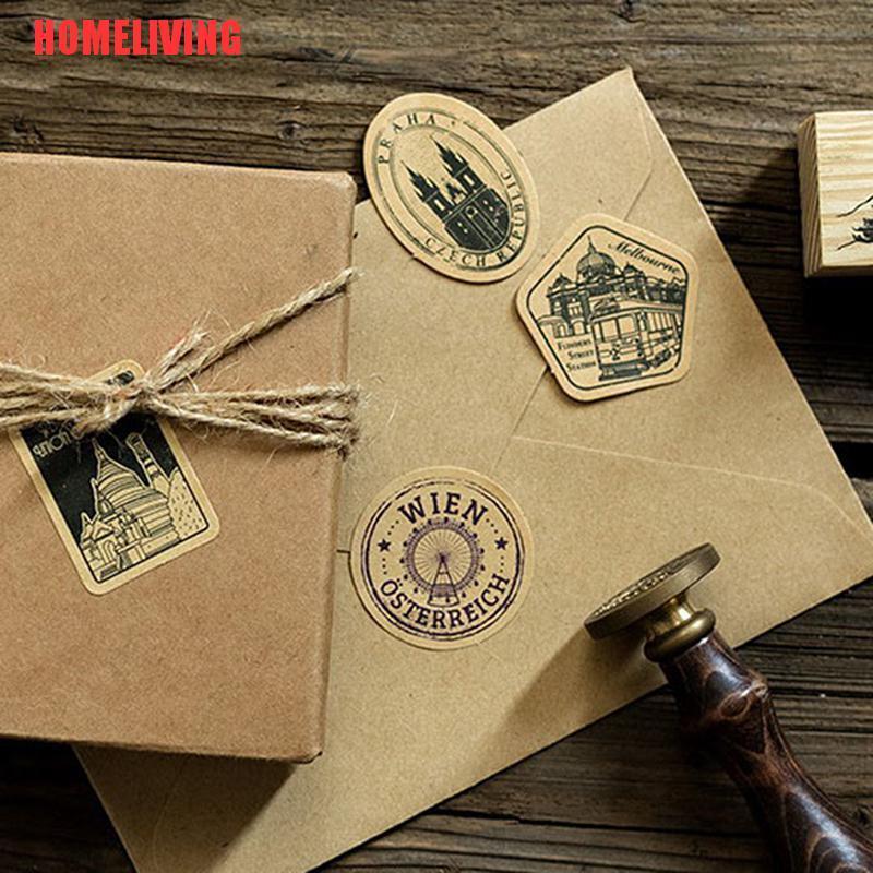 Hộp 46 Miếng Dán Giấy Phong Cách Vintage Dùng Trang Trí Nhật Ký / Quà Tặng DIY