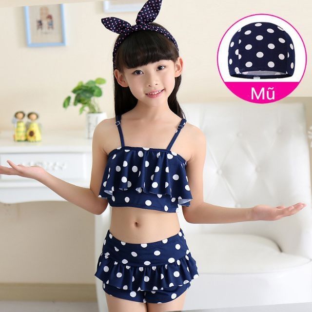 (Có sẵn) Bikini Áo tắm trẻ em hai mảnh(tặng mũ) | BigBuy360 - bigbuy360.vn