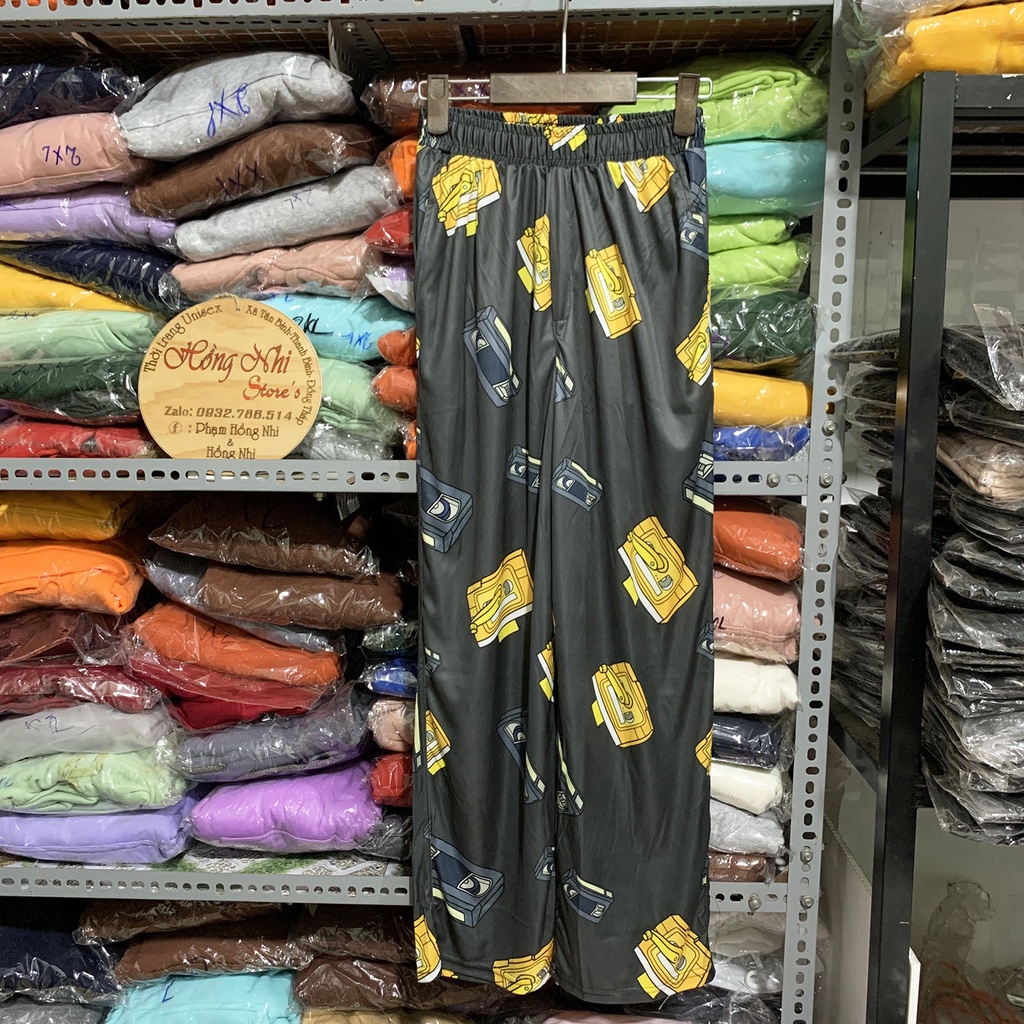 Quần Hoạt Hình Dài Đồ Quay Băng Ống Rộng Cartoon Pant V2 Oversize Ulzzang Unisex - MM