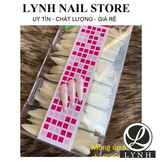 Móng úp tay chưa nhám màu đục (form nhọn) túi 500 móng từ 0-9