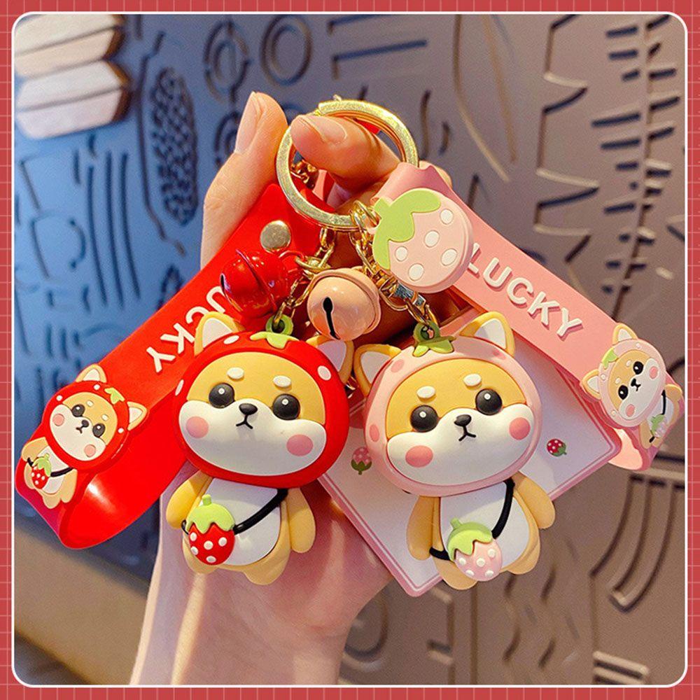 CACTU Móc Khóa Silicone Hình Chú Chó Shiba Inu Dễ Thương