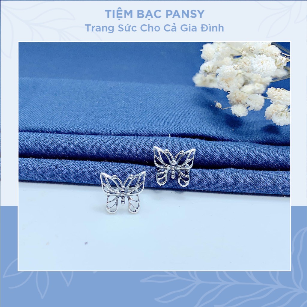 Khuyên tai hồ điệp bằng bạc - Bông tai cánh bướm chất liệu bạc 925 sáng đẹp, bền bỉ, chắc chắn