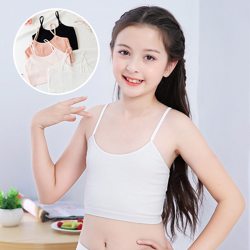 Áo Ngực Thể Thao Chất Liệu Cotton Dành Cho Bé Gái 8-10 Tuổi