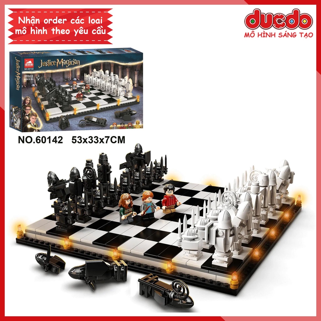 TANK 60142 Lắp ghép Harry Potter Bộ cờ - Hogwarts Wizard's Chess - Đồ chơi Xếp hình Mô hình 76392 BLA LRI