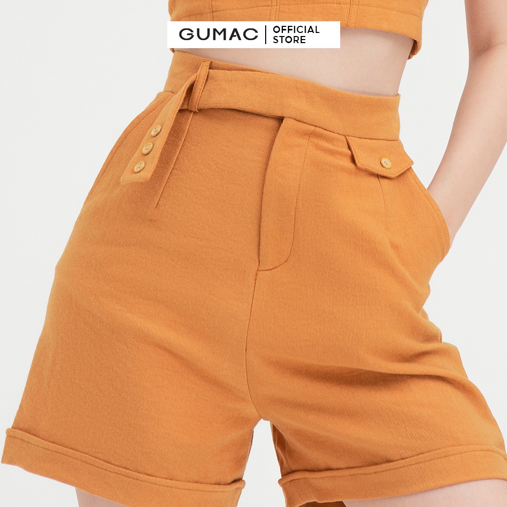 [Mã WABRGU72 giảm 10% tối đa 50k đơn 250k] Quần short nữ lật lai GUMAC thiết kế năng động trẻ trung QB416