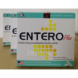 Men vi sinh ENTER PLUS (hộp 100 viên), cân bằng hệ vi sinh đường ruột, giúp ăn ngon.