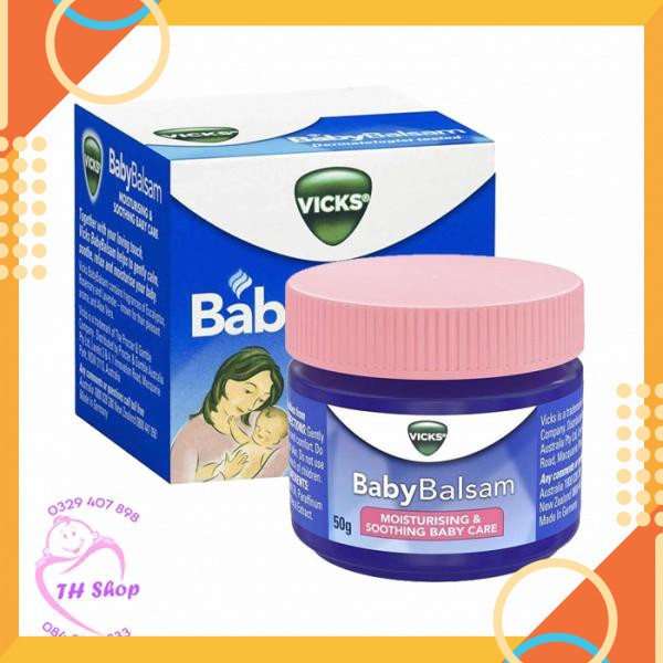 Dầu Bôi Ấm Ngực Vick Baby Balsam 50g - Baby Balsam Úc