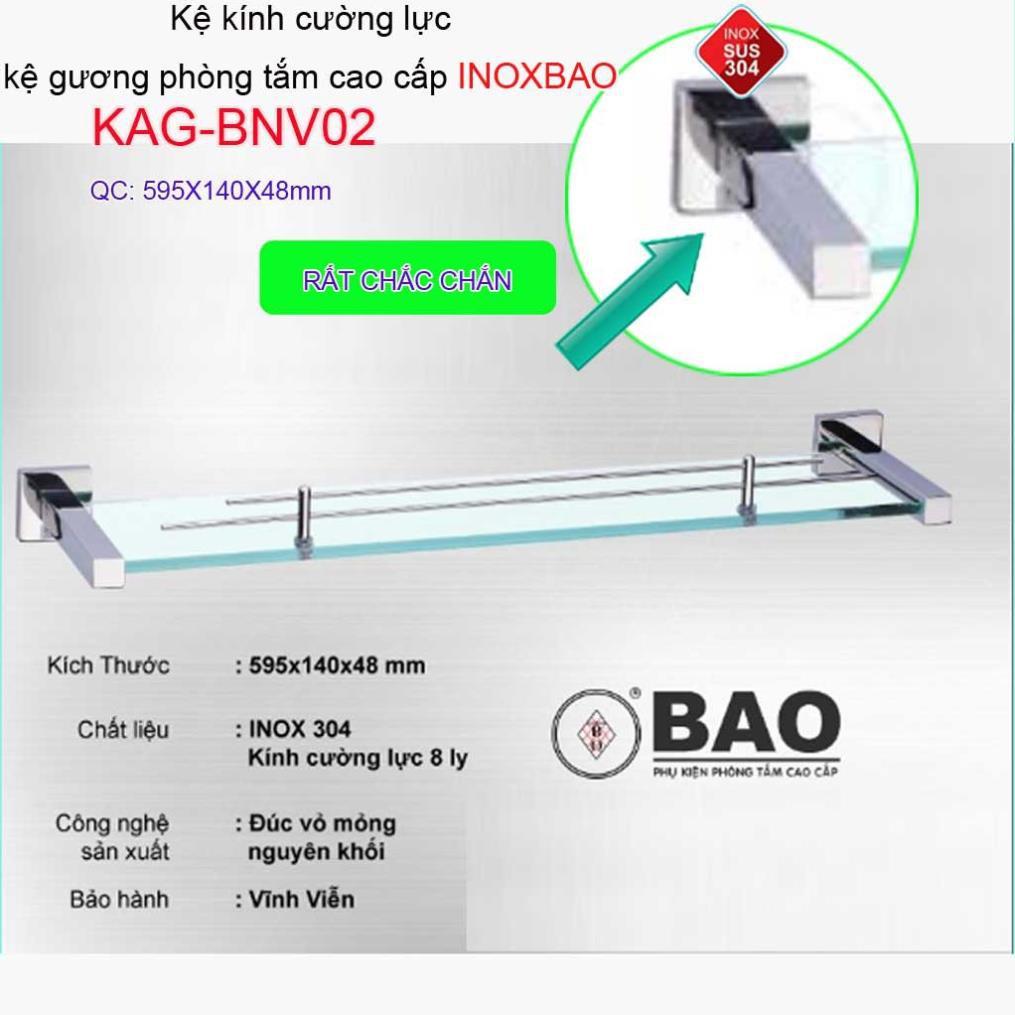 Kệ kính phòng tắm Inox Bảo KAG-BNV02