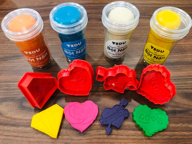 Khuôn chơi bột nặn đất nặn an toàn Tedu - Valentine