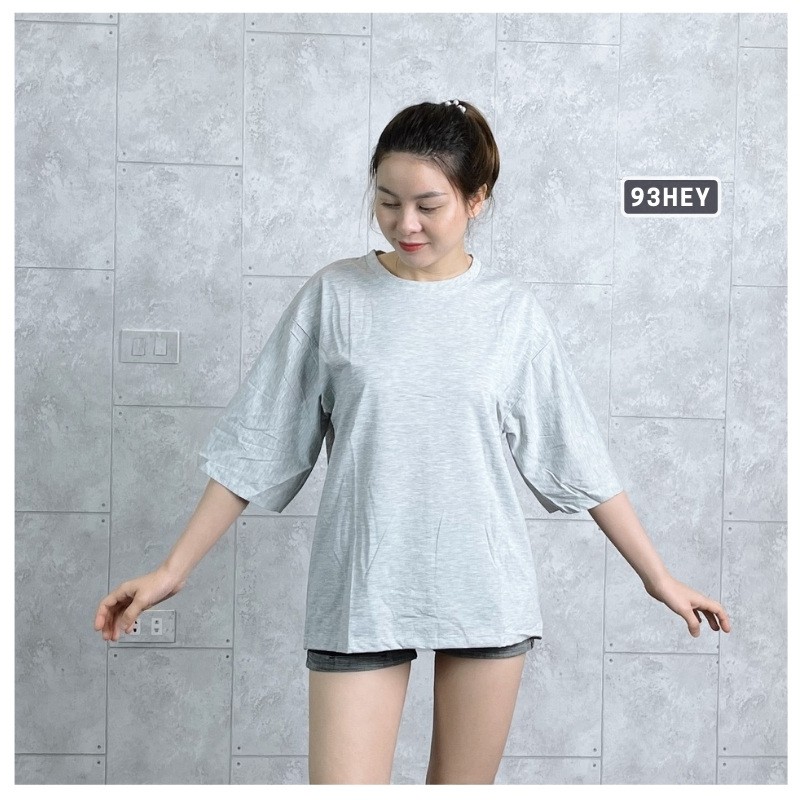 Áo Thun Tay Lỡ Unisex Phông Trơn Basic Form Rộng Mềm Mịn Cho Nam Nữ Thương Hiệu 93HEY ATL01