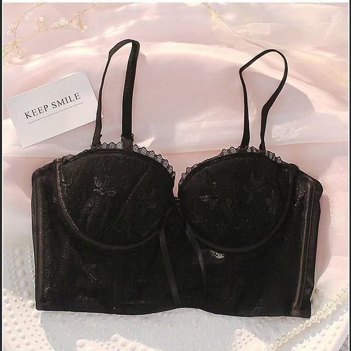 Áo Ngực Đơn Mỏng Nhẹ Thoáng Khí Thêu Hình Hoa Nhài Sang Trọng Có Thể Điều Chỉnh Cúp Ngực 32 / 70AB-38 / 85AB