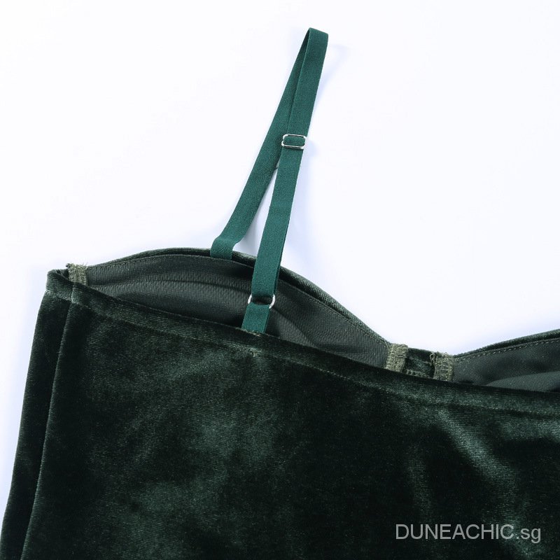 DUNEA Áo Croptop Sát Nách Thiết Kế Hở Lưng Quyến Rũ