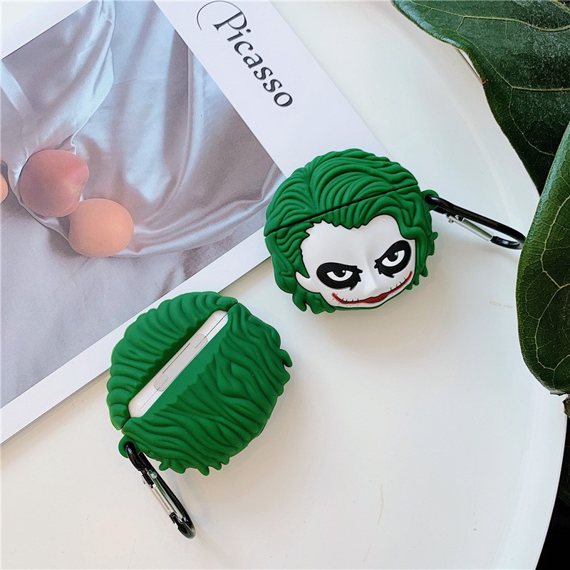 Airpods Pro Case 3D Joker Clown Cartoon Airpods case Soft Silicone Airpods 1 2 pro Wireless Earphone Cases