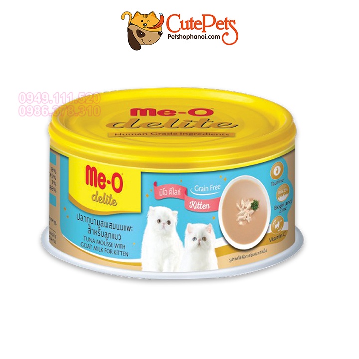 Xốt cho mèo Me-O Delite Lon 80g, thức ăn cho mèo - Phụ kiện thú cưng Hà Nội