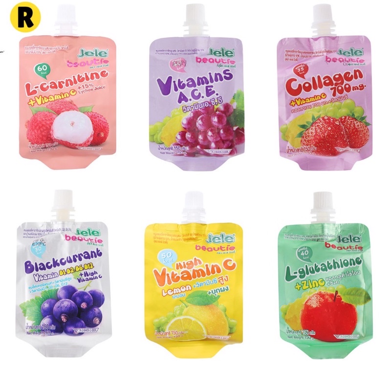 Nước Thạch Trái Cây Jele Beautie Thái Lan 150g - Đủ 6 Vị