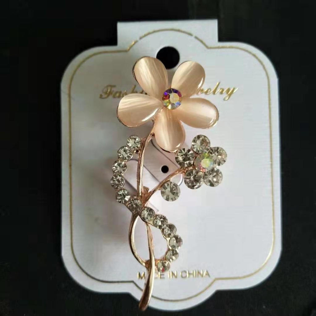 Trâm Cài Áo Đính Đá Và Ngọc Trai Cao Cấp Thời Trang Phong Cách Hàn Quốc