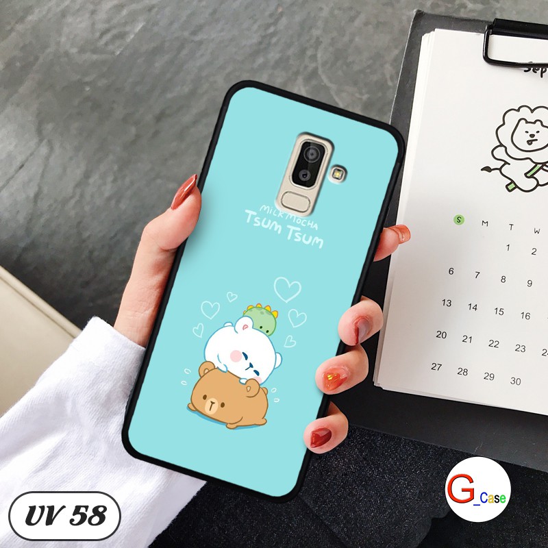 Ốp điện thoại Samsung Galaxy J8 - lưng nhám viền dẻo