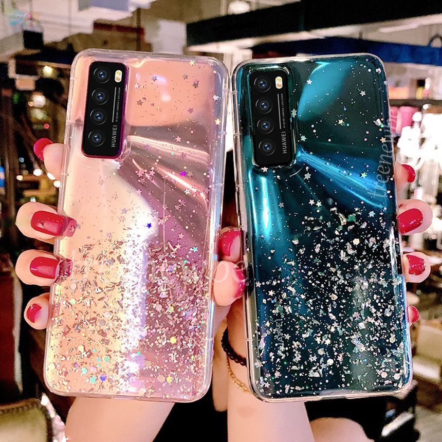 Ốp Điện Thoại Trong Suốt Phối Kim Tuyến Cho OPPO A58 A78 A57 A77S A17 Reno 8T 7 4G 5G 7Z 6 6Z 5 4 Pro F se 4F
