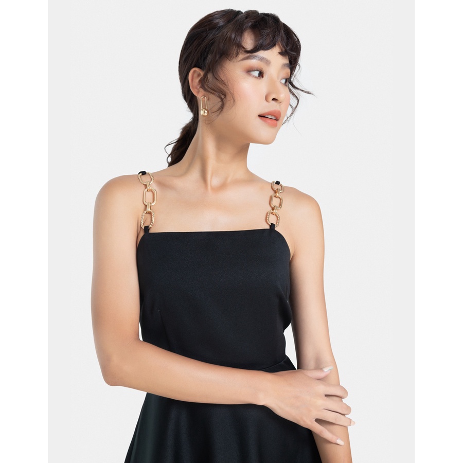 Đầm Midi Nữ JUNO Thời Trang 2 Dây Mắt Xích JNDLU027