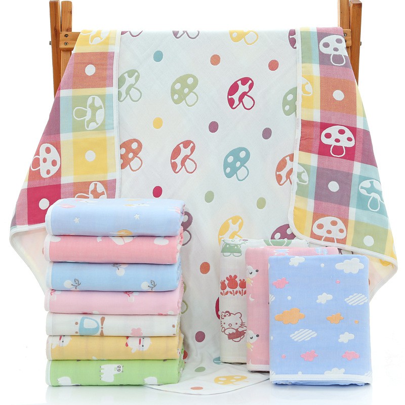 Khăn tắm sợi tre Lee Lee Kid 4 lớp bo viền hàng cao cấp chăn đắp hè thu khăn quấn sơ sinh cho bé