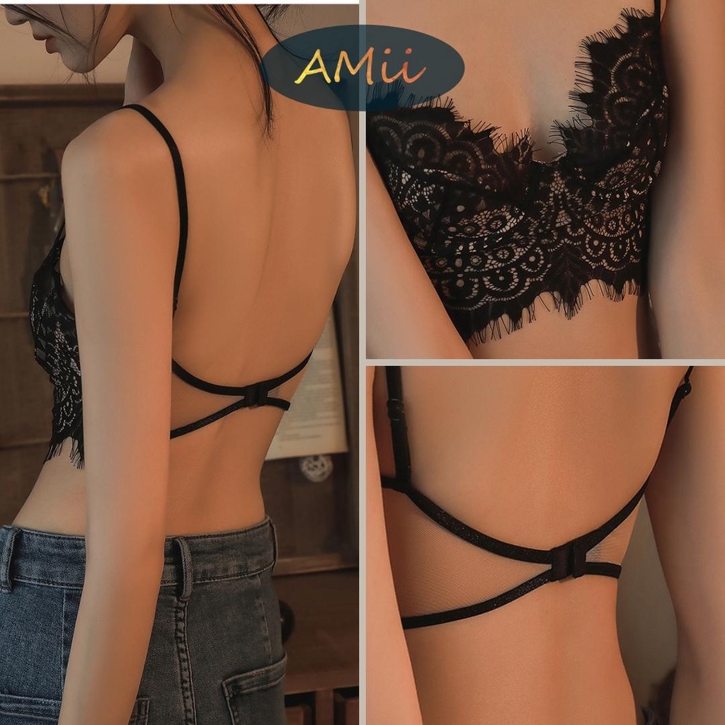 Áo Bra ren AMii Có Gọng nâng ngực sexy Áo lót nữ Bralette mút mỏng ren mềm xuyên thấu gợi cảm 1 khóa cài sau mới A111 | BigBuy360 - bigbuy360.vn