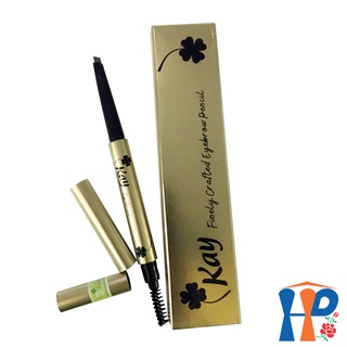 Chì định hình Kay Finely Crafted Eyebow Pencil 2in1 (1 đầu chì tam giác 1 mascara tán mày) Hani Peni