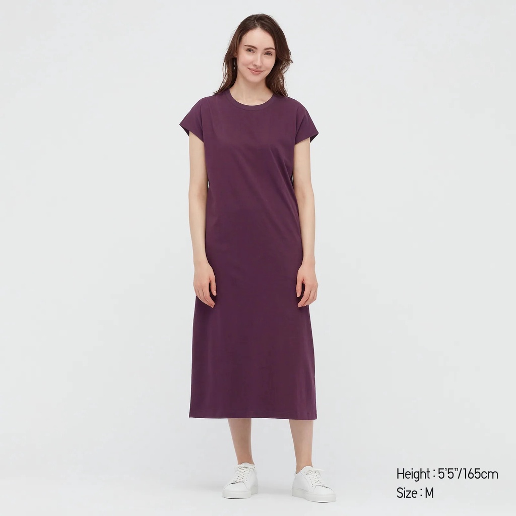 HÀNG XUẤT XỊN - ĐẦM THUN COTTON Un1 DÁNG MIDI XUẤT KHẨU