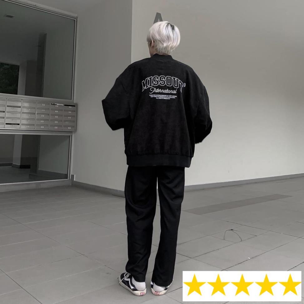 Áo Khoác bomber missout Typo nam nữ streetwear Shop