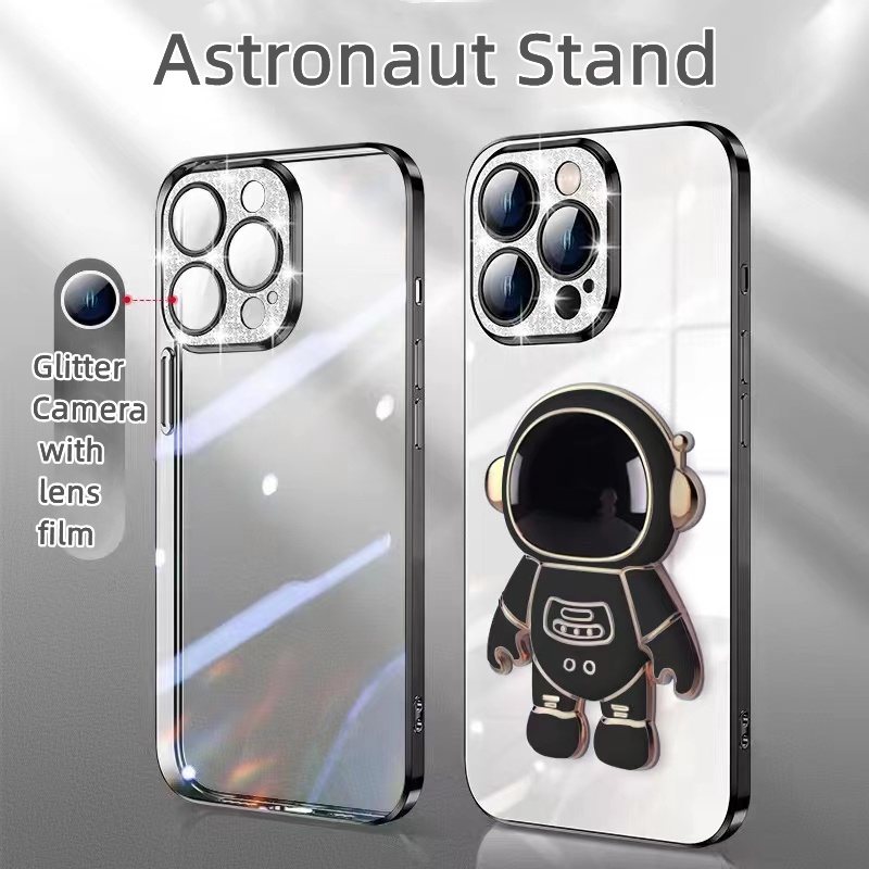 Ốp Điện Thoại TPU Mềm Trong Suốt Mạ Kim Tuyến Sang Trọng Cho iPhone 13 12 11 Pro XS Max X XR 7 8 plus SE 2020