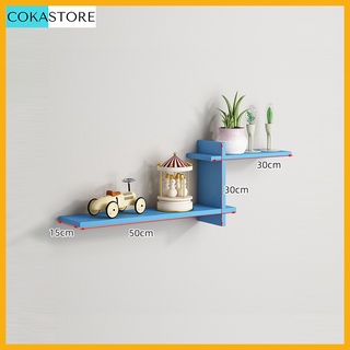 Kệ Treo Tường Bậc Thang 2 Tầng Gỗ Cao Cấp, Không Cần Khoan Bằng Ke Đỡ Nhựa Đinh 4 Chân Chắc Chắn, Màu Sắc Đa Dạng
