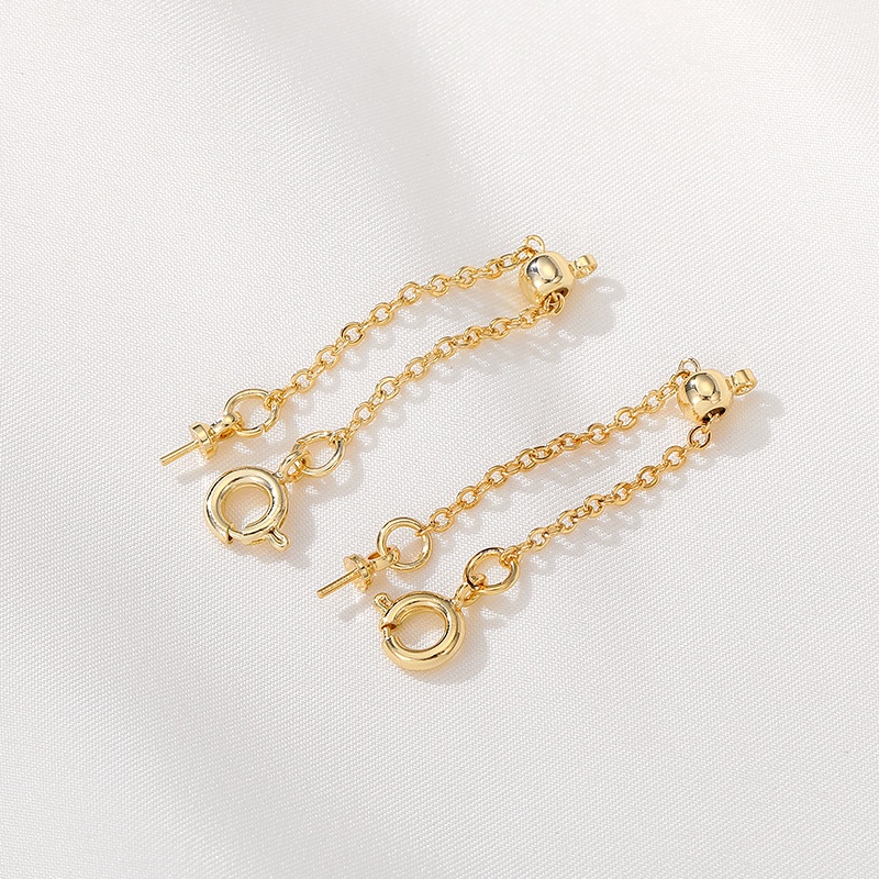 Phụ Kiện Giá Đỡ 14K Màu Vàng Đồng Kèm Giá Đỡ Kim Tự Làm Trang Sức Vòng Tay/Dây Chuyền