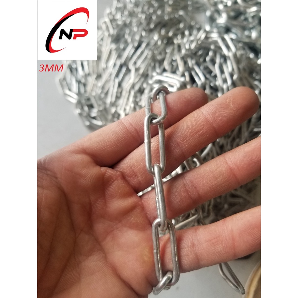 Dây Xích Sắt Mạ Kẽm 3mm.Sử dụng cho gia đình,công trình và xí nghiệp.Kimkhinhatphat